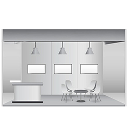 Standard (Carpet*1 Table*1 Chair*2 Wastebasket*1 Sign*1 Spotlight*2 Wallboard*2)